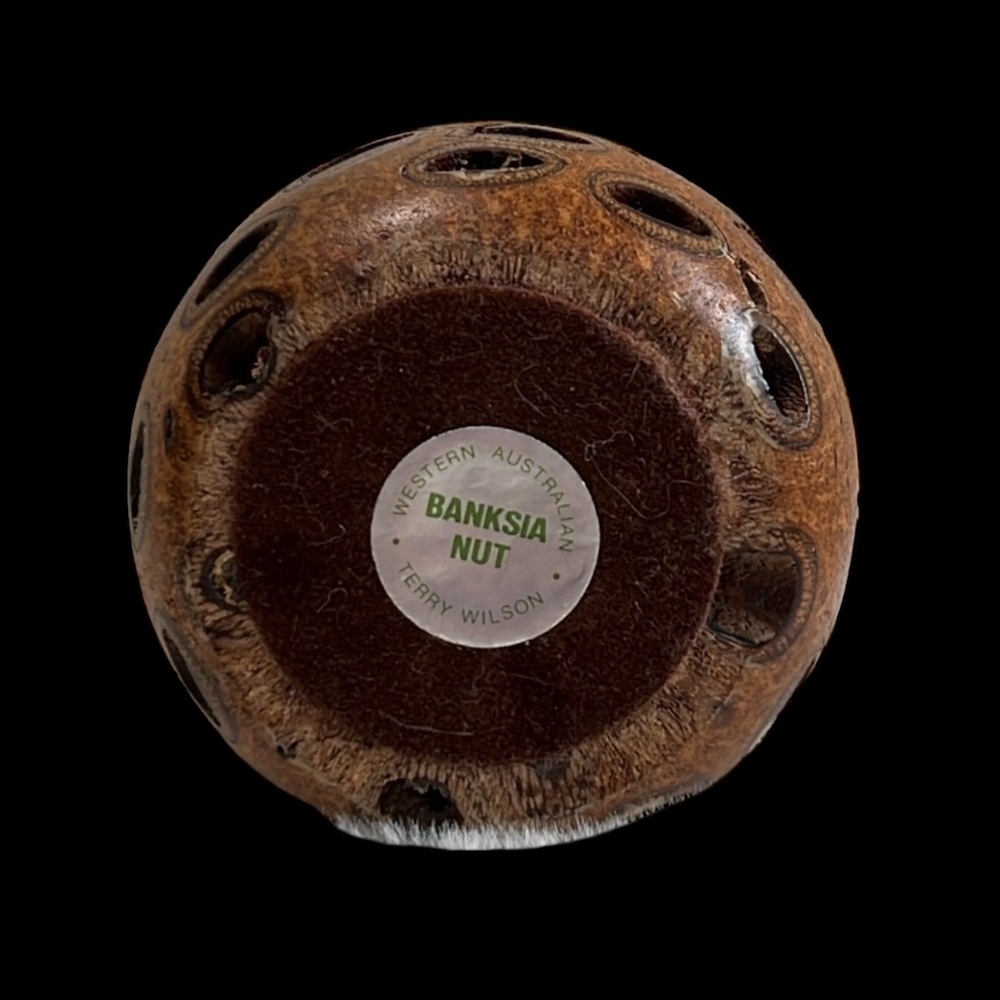 Vintage Banksia Nut Western Australian Solid Wood Art Deco Piece - Picture 3 of 3